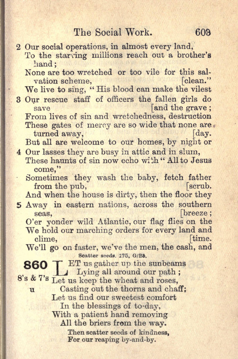 Salvation Army Songs page 603