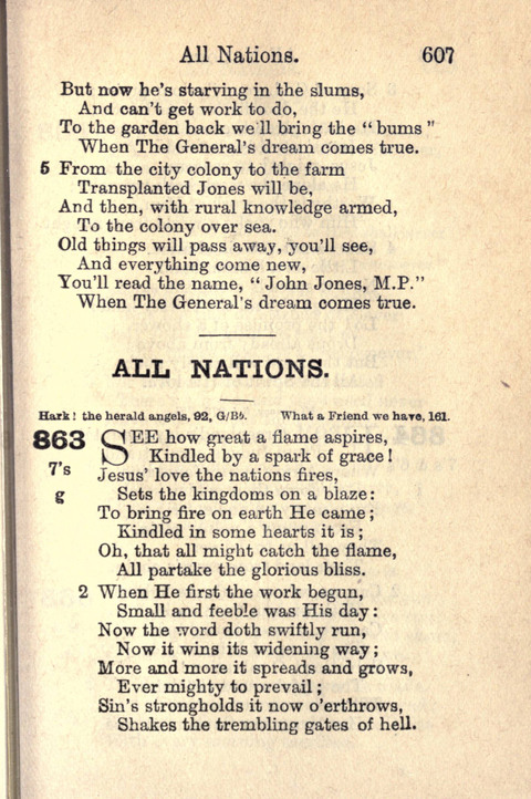 Salvation Army Songs page 607