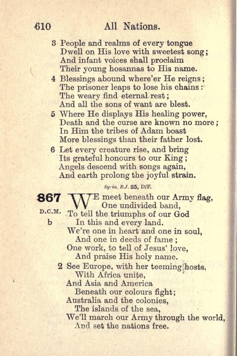 Salvation Army Songs page 610