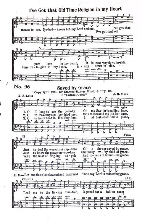 Stamps-Baxter Chorus Book page 103