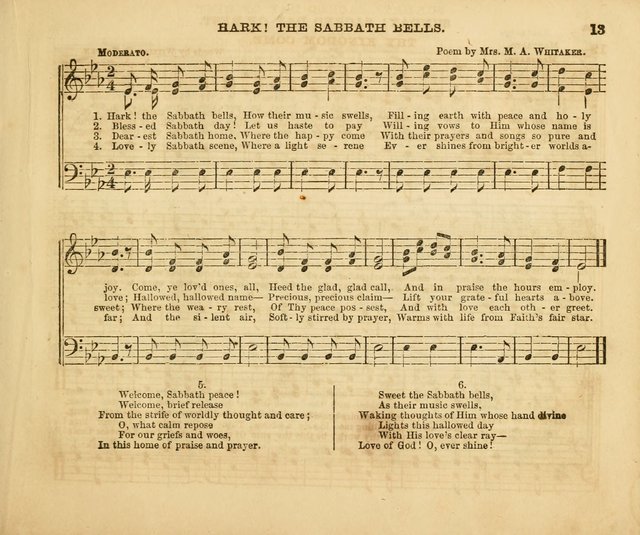 The Silver Chime: a cluster of Sabbath school melodies, tunes, sentences, chants, etc., for the use of children and teachers in their school exercises, devotions, and recreations, to which is added... page 11