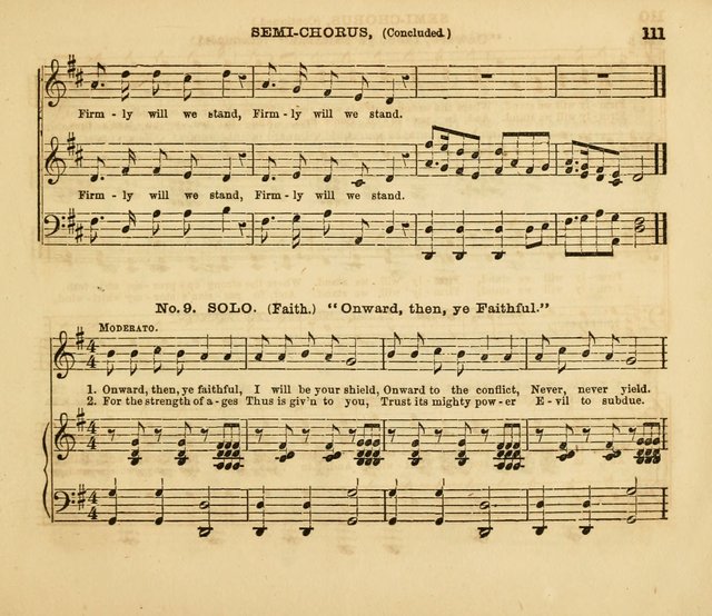 The Silver Chime: a cluster of Sabbath school melodies, tunes, sentences, chants, etc., for the use of children and teachers in their school exercises, devotions, and recreations, to which is added... page 111