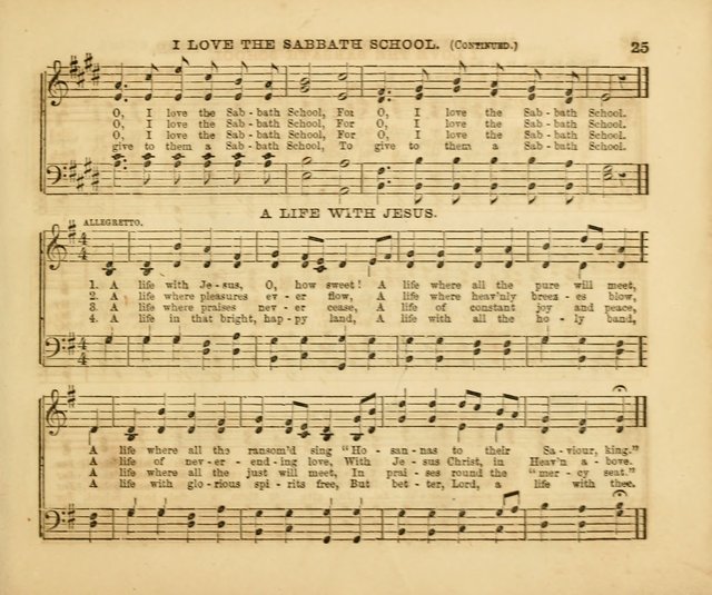 The Silver Chime: a cluster of Sabbath school melodies, tunes, sentences, chants, etc., for the use of children and teachers in their school exercises, devotions, and recreations, to which is added... page 23