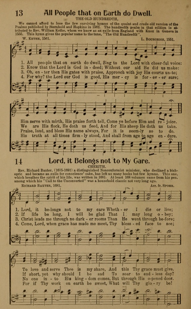 Songs of the Christian Centuries: the book of a hundred immortal hymns, with brief biographical and descriptive notes. page 13