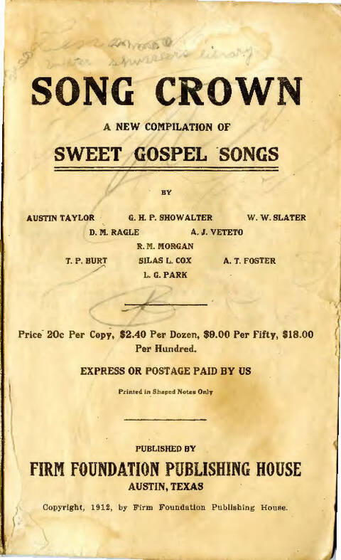 Song Crown: a new compilation of sweet gospel songs page ii