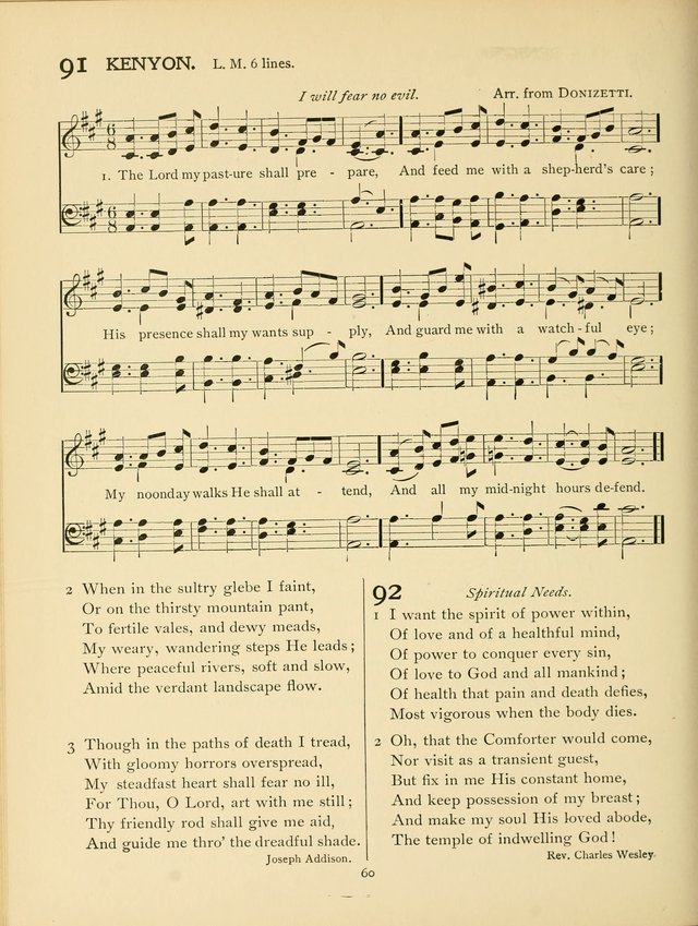 School and College Hymnal: a collection of hymns and of selections for responsive readings page 62