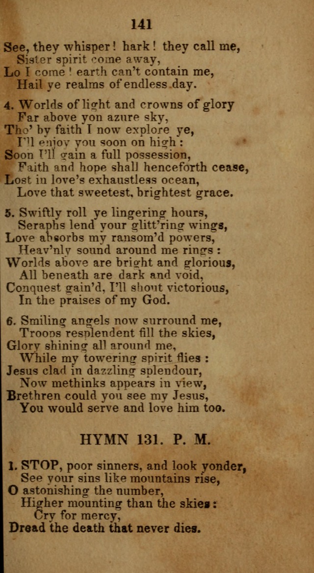 Social and Camp-meeting Songs, for the Pious (9th ed. enl.) page 141