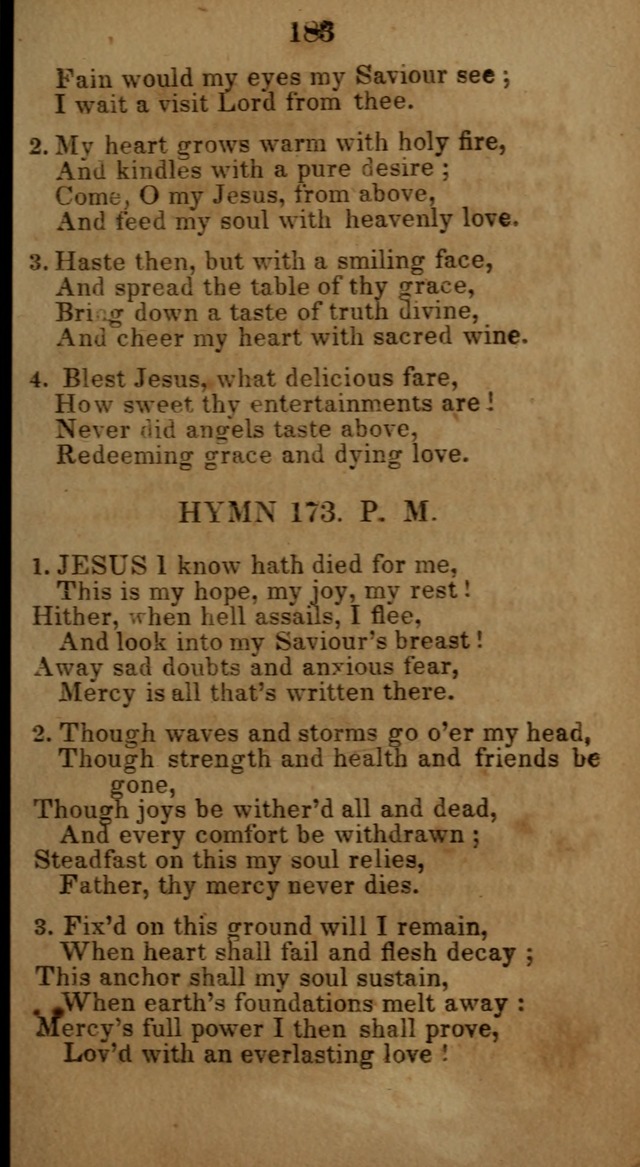 Social and Camp-meeting Songs, for the Pious (9th ed. enl.) page 183