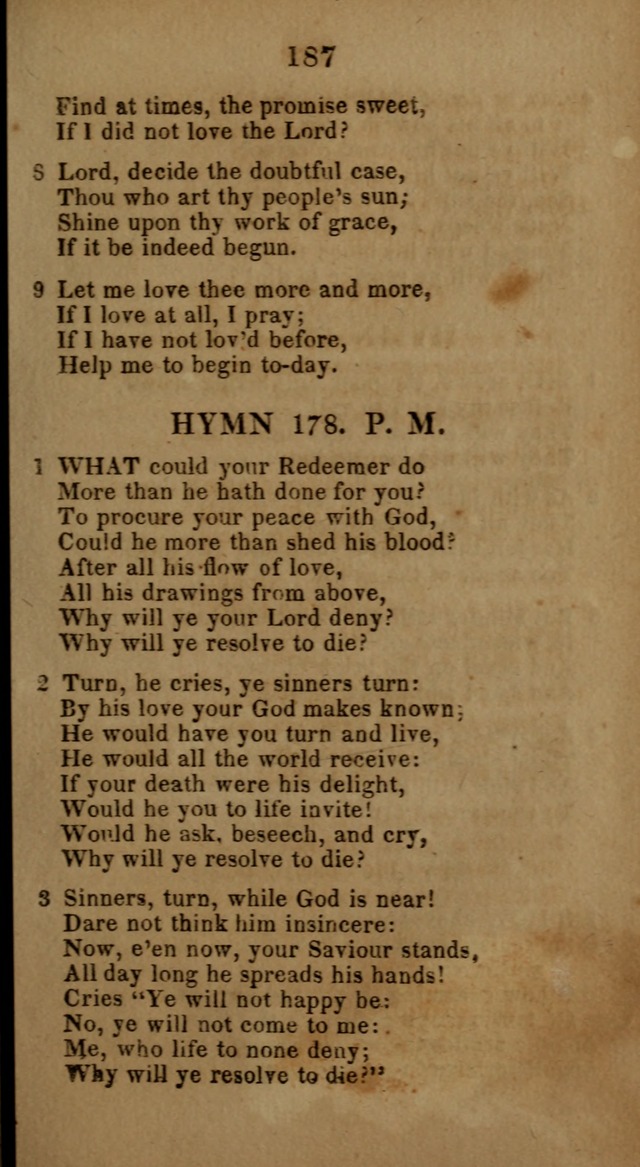 Social and Camp-meeting Songs, for the Pious (9th ed. enl.) page 187