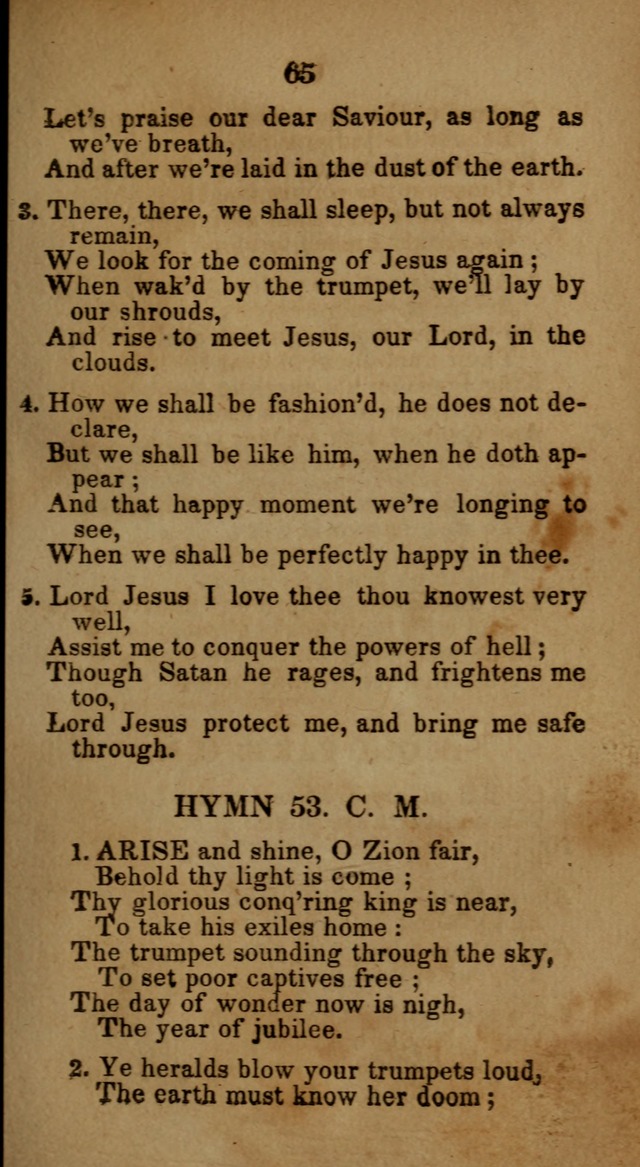 Social and Camp-meeting Songs, for the Pious (9th ed. enl.) page 65