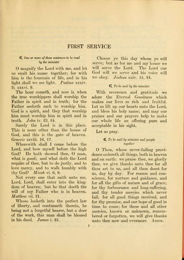 Services for Congregational Worship. The New Hymn and Tune Book page 1