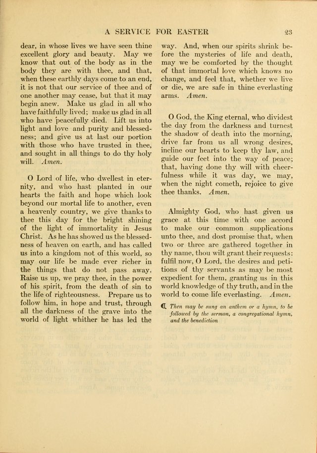 Services for Congregational Worship. The New Hymn and Tune Book page 23