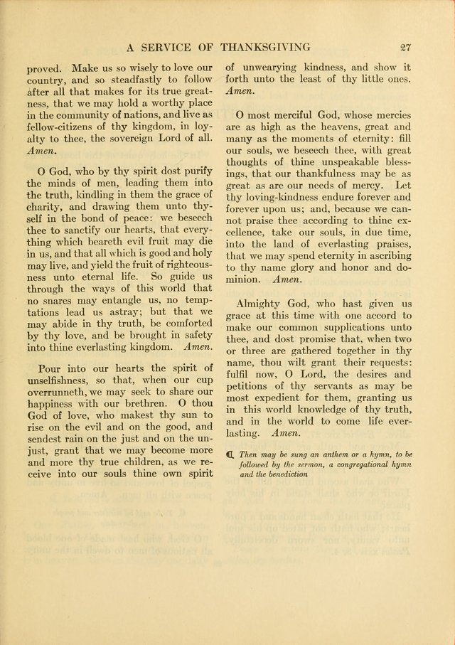 Services for Congregational Worship. The New Hymn and Tune Book page 27