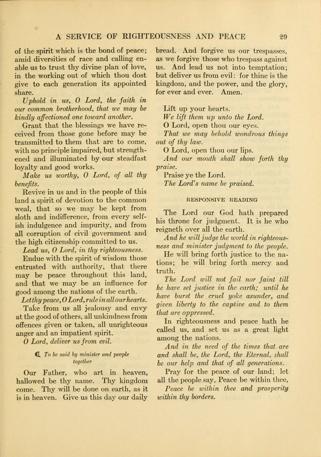 Services for Congregational Worship. The New Hymn and Tune Book page 29