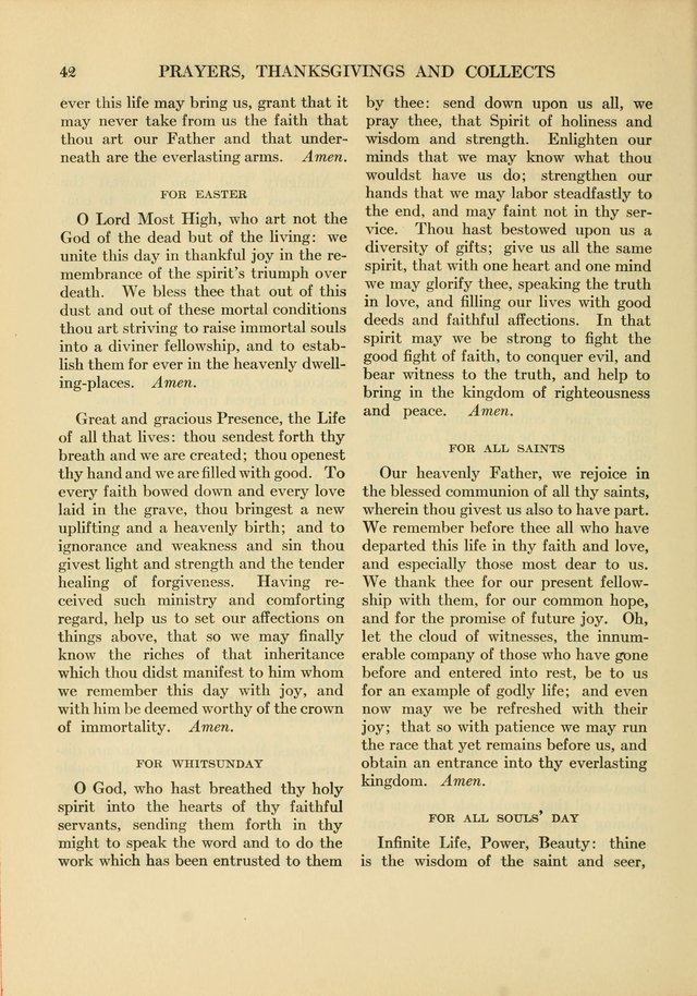 Services for Congregational Worship. The New Hymn and Tune Book page 42