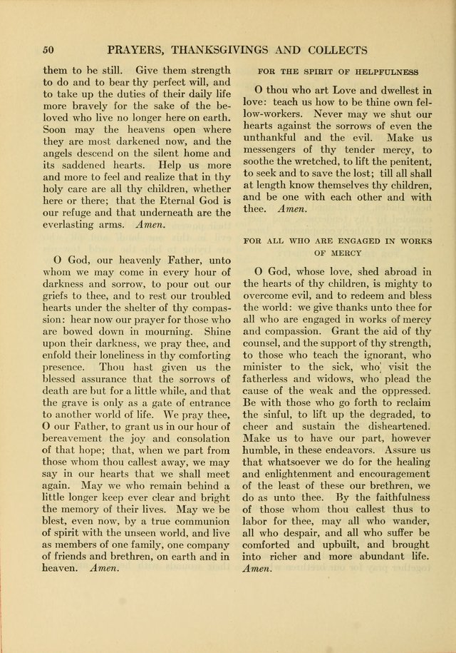 Services for Congregational Worship. The New Hymn and Tune Book page 50