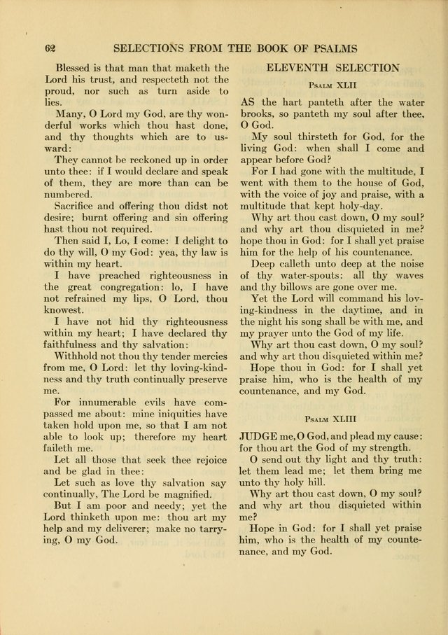 Services for Congregational Worship. The New Hymn and Tune Book page 62