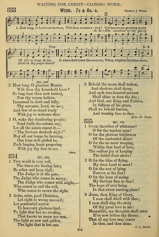 The Seventh-Day Adventist Hymn and Tune Book: for use in divine worship page 274