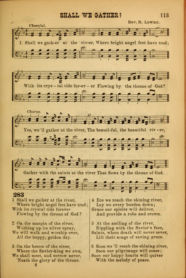 Songs of Devotion for Christian Assocations: a collection of psalms, hymns, spiritual songs, with music for chuch services, prayer and conference meetings, religious conventions, and family worship. page 113