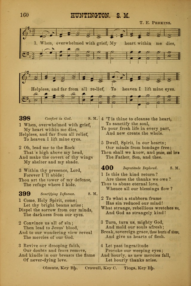 Songs of Devotion for Christian Assocations: a collection of psalms, hymns, spiritual songs, with music for chuch services, prayer and conference meetings, religious conventions, and family worship. page 160