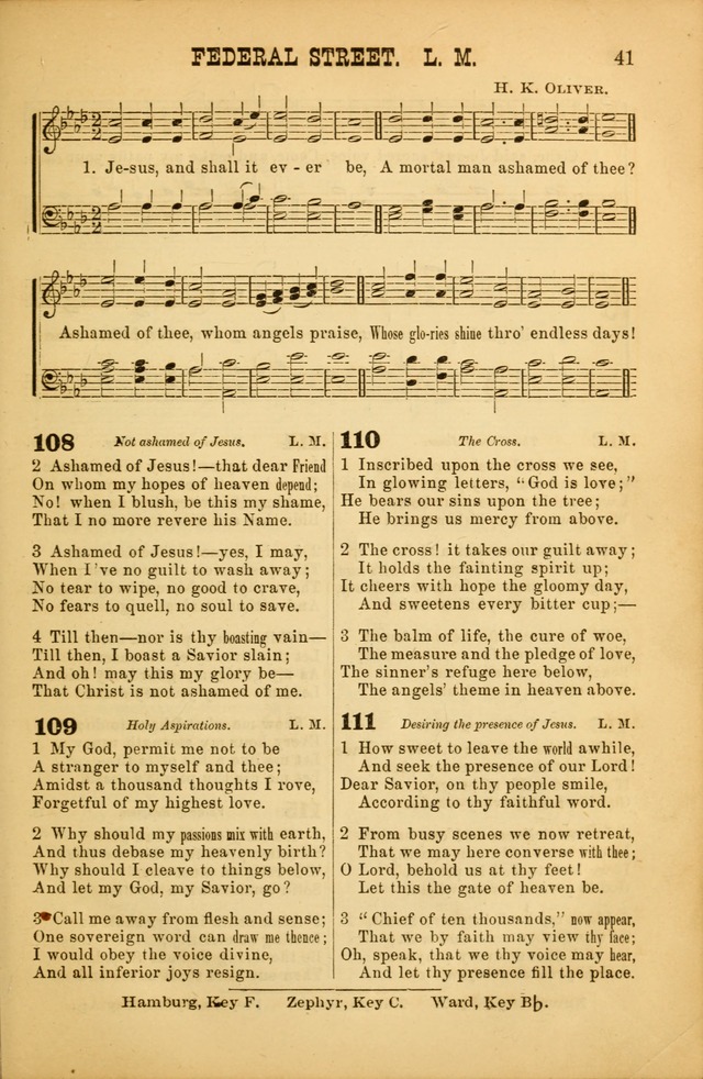 Songs of Devotion for Christian Assocations: a collection of psalms, hymns, spiritual songs, with music for chuch services, prayer and conference meetings, religious conventions, and family worship. page 41