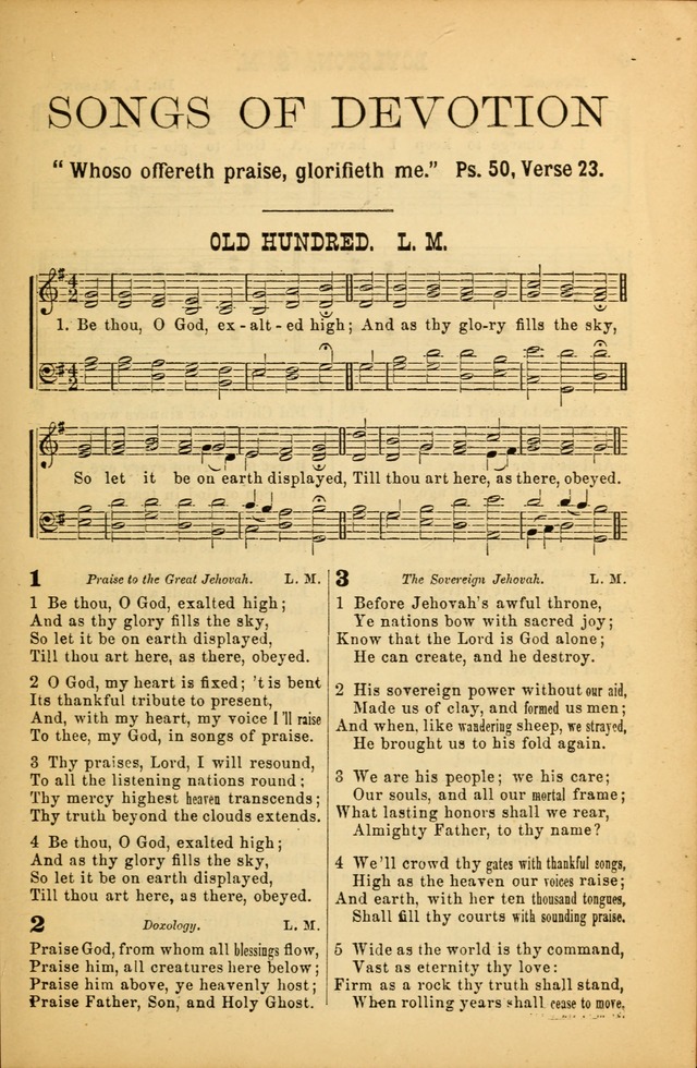 Songs of Devotion for Christian Assocations: a collection of psalms, hymns, spiritual songs, with music for chuch services, prayer and conference meetings, religious conventions, and family worship. page 5