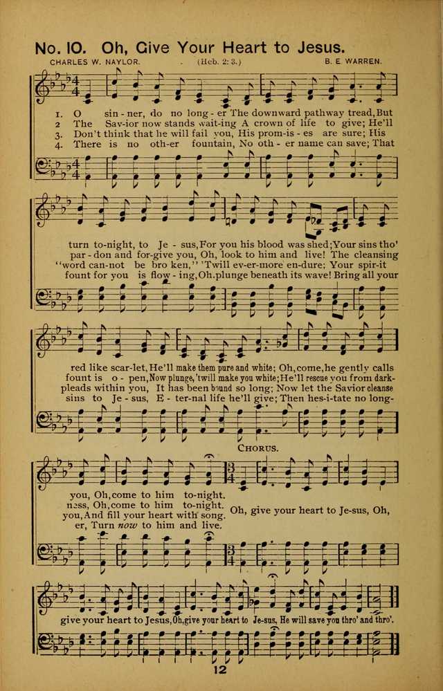 Songs of the Evening Light: for Sunday schools, missionary and revival meetings and gospel work in general page 12