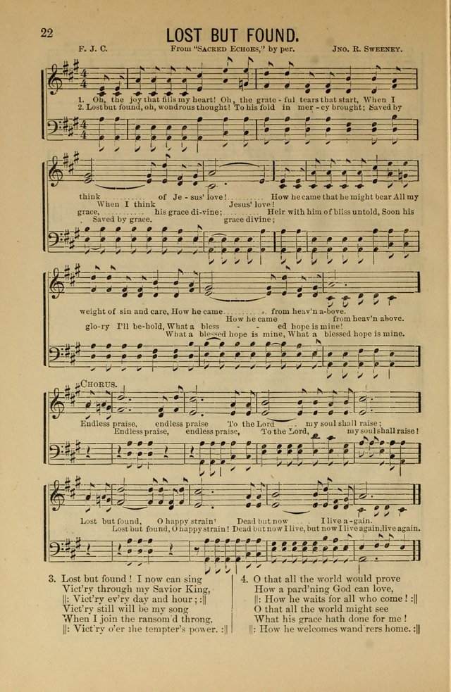 Salvation Echoes: for Sabbath School, Gospel, Prayer and Praise Meetings page 22