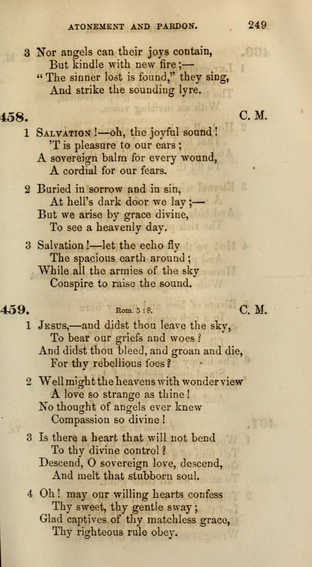 Songs for the Sanctuary; or, Psalms and Hymns for Christian Worship (Words only) page 249