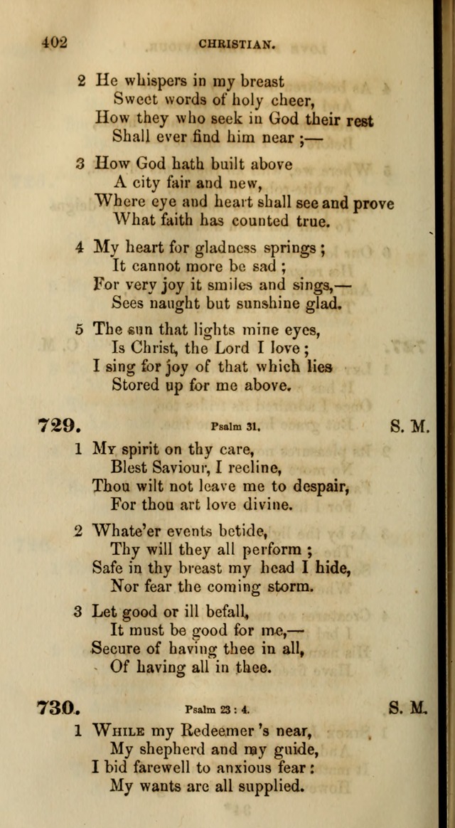 Songs for the Sanctuary; or, Psalms and Hymns for Christian Worship (Words only) page 402