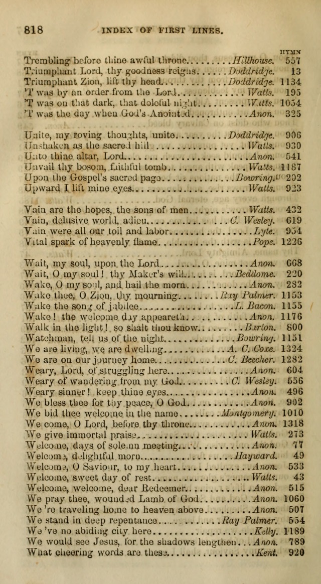 Songs for the Sanctuary; or, Psalms and Hymns for Christian Worship (Words only) page 816