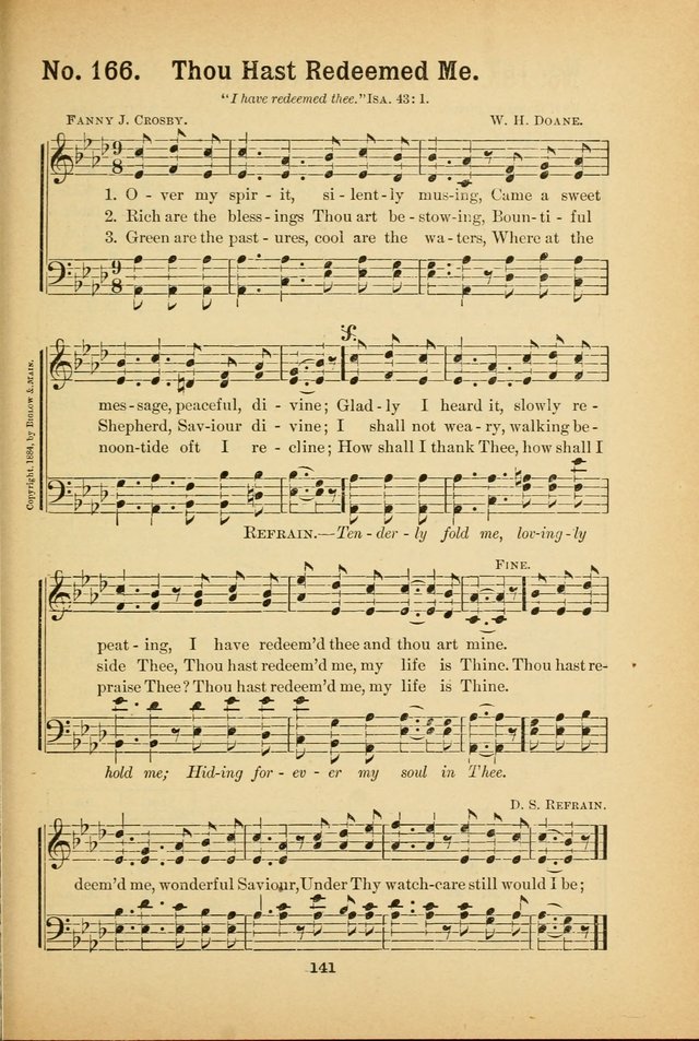 Select Gems: a choice collection of popular hymns and music for use in prayer meetings, the home and Sunday schools page 141