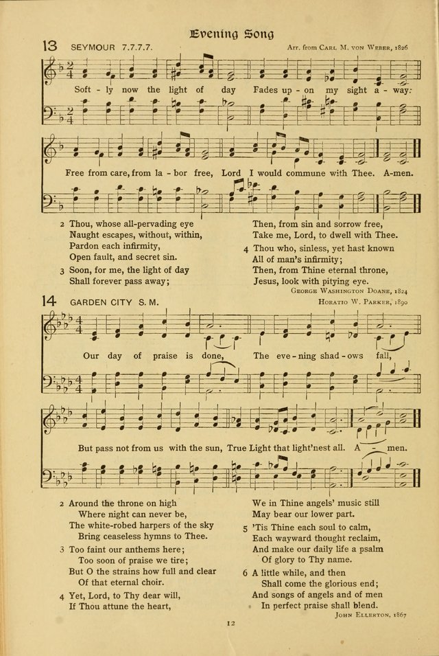 The School Hymnal: a book of worship for young people page 12