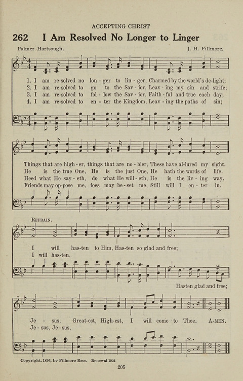 Service Hymnal: with responsive readings, appropriate for all Protestant religious activities page 197
