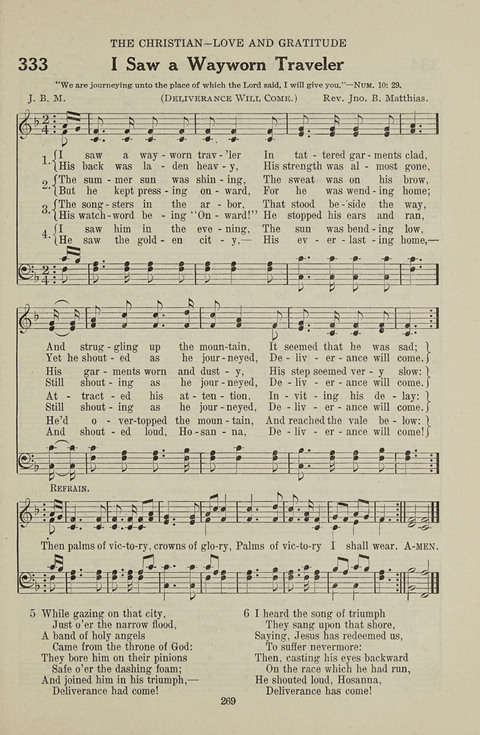Service Hymnal: with responsive readings, appropriate for all Protestant religious activities page 261