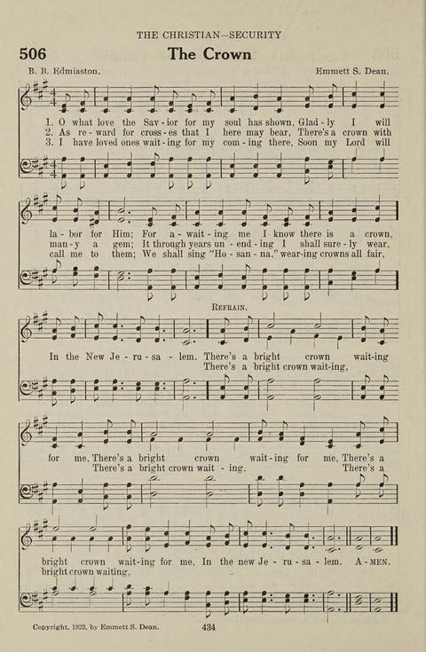 Service Hymnal: with responsive readings, appropriate for all Protestant religious activities page 426
