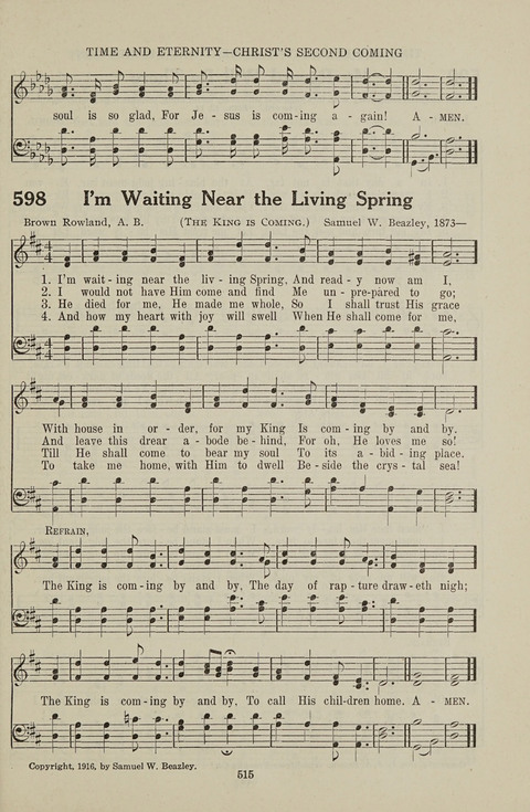 Service Hymnal: with responsive readings, appropriate for all Protestant religious activities page 507
