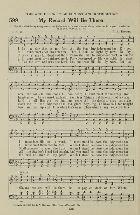 Service Hymnal: with responsive readings, appropriate for all Protestant religious activities page 508