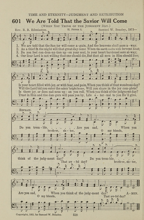 Service Hymnal: with responsive readings, appropriate for all Protestant religious activities page 510