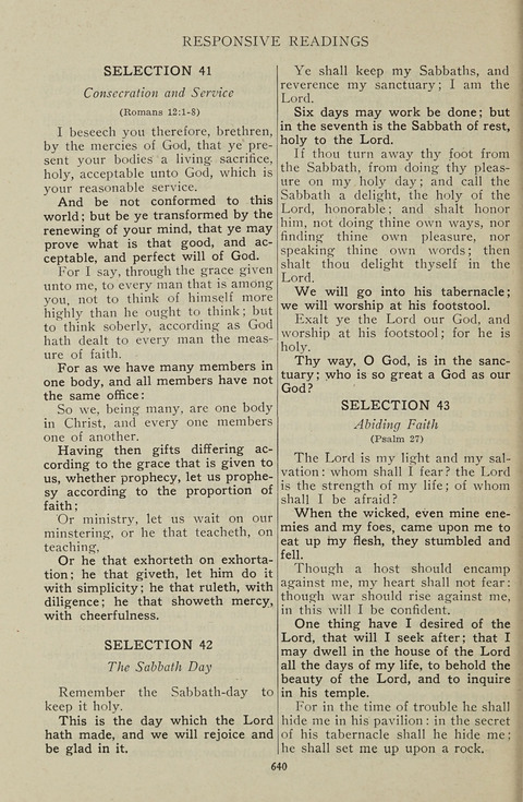 Service Hymnal: with responsive readings, appropriate for all Protestant religious activities page 632