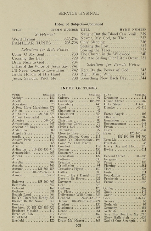Service Hymnal: with responsive readings, appropriate for all Protestant religious activities page 660