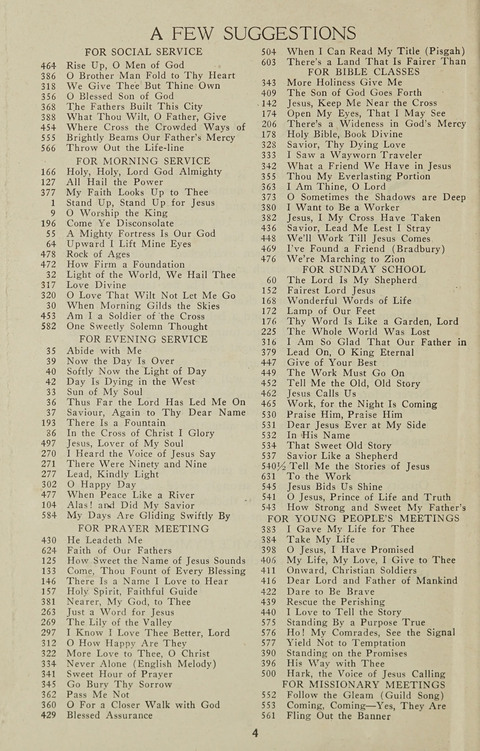 Service Hymnal: with responsive readings, appropriate for all Protestant religious activities page vii