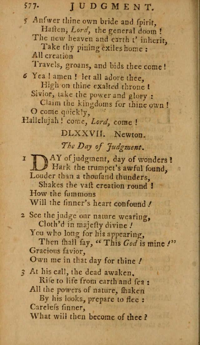 A Selection of Hymns: from the best authors, intended to be an appendix to Dr. Watt
