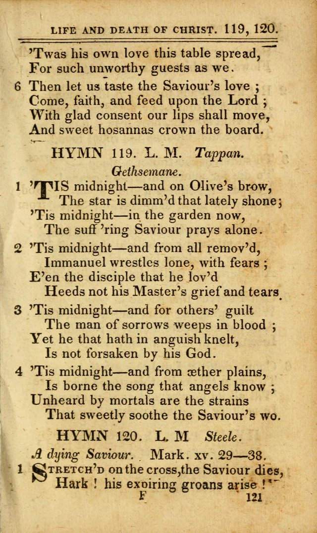 A Selection of Hymns: including a few originals, designed to aid the friends of  Zion in their private and social worship page 121