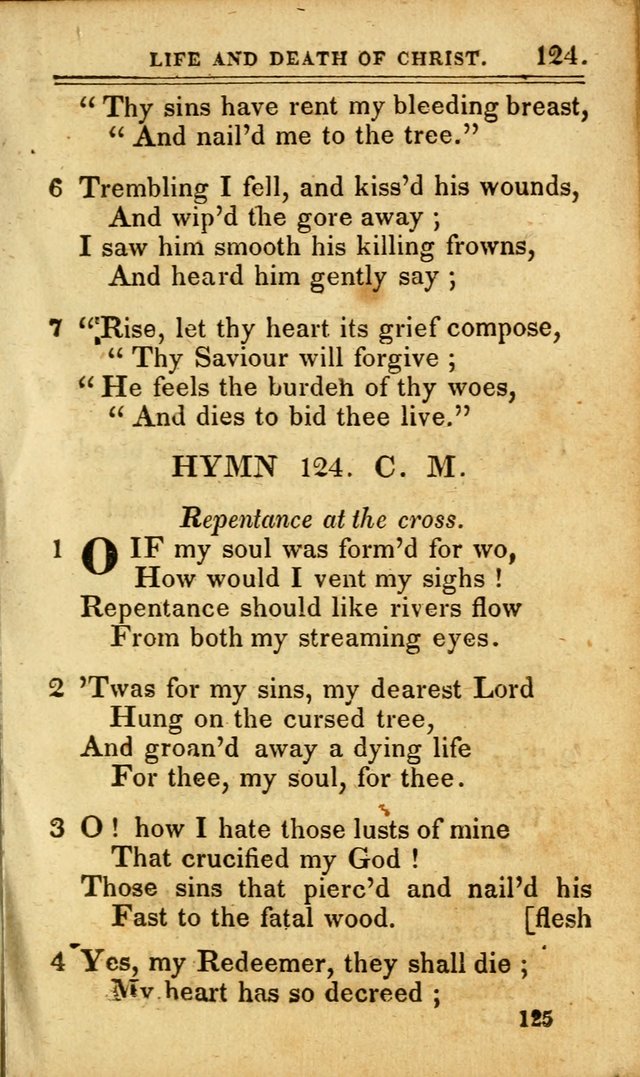 A Selection of Hymns: including a few originals, designed to aid the friends of  Zion in their private and social worship page 125