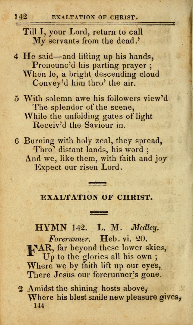 A Selection of Hymns: including a few originals, designed to aid the friends of  Zion in their private and social worship page 144