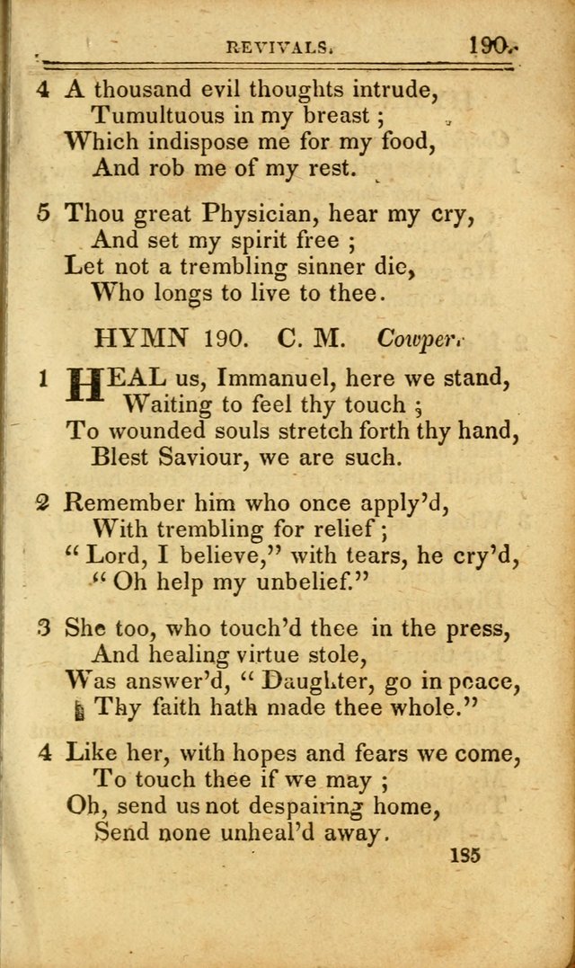 A Selection of Hymns: including a few originals, designed to aid the friends of  Zion in their private and social worship page 185