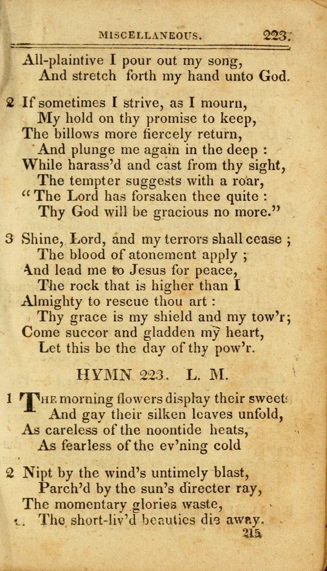 A Selection of Hymns: including a few originals, designed to aid the friends of  Zion in their private and social worship page 215