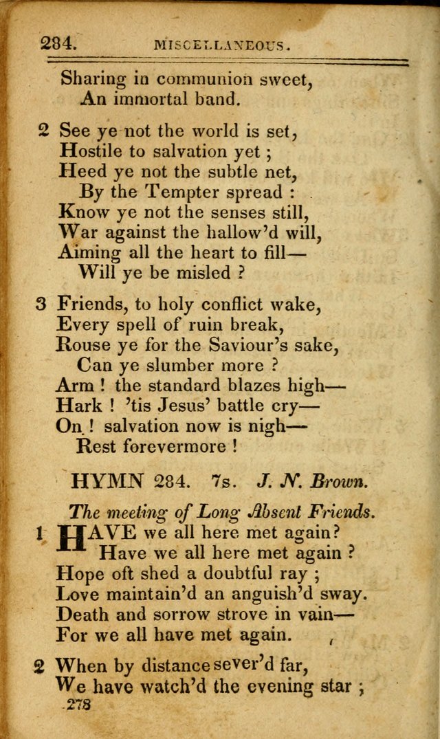 A Selection of Hymns: including a few originals, designed to aid the friends of  Zion in their private and social worship page 278