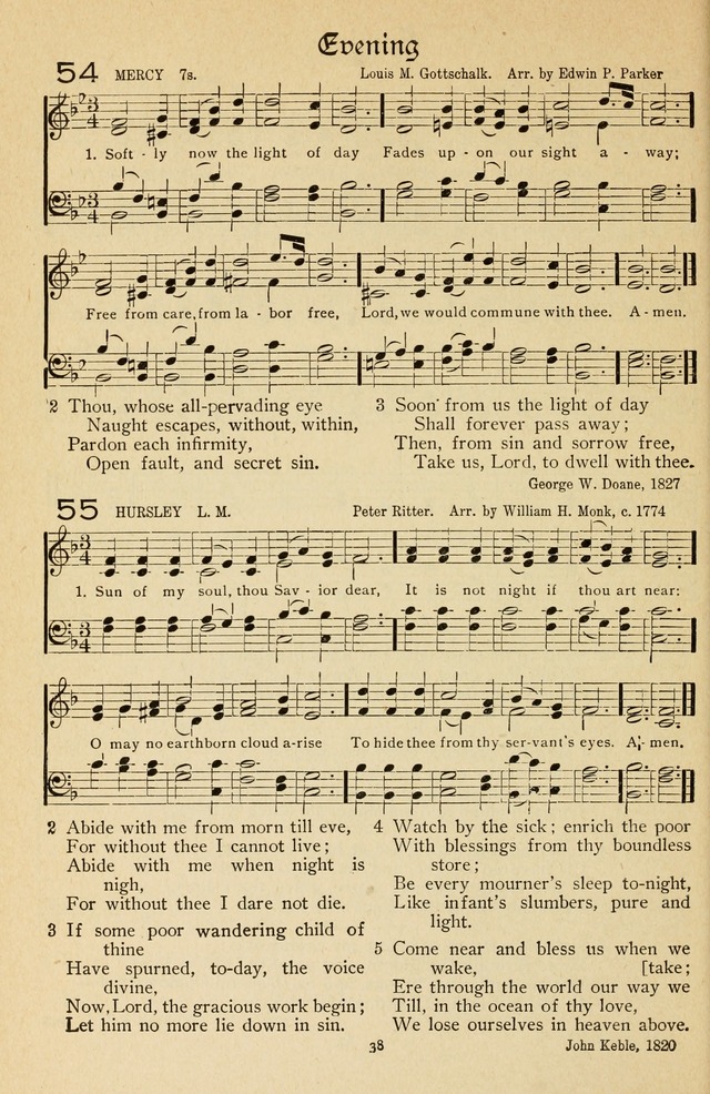 The Sanctuary Hymnal, published by Order of the General Conference of the United Brethren in Christ page 39